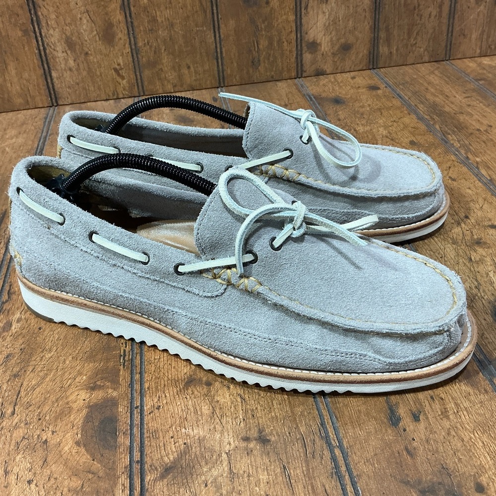 Cole Haan Pinch Rugged Beige Suede Boat Shoes Lace Up Comfort US 10 M C36405